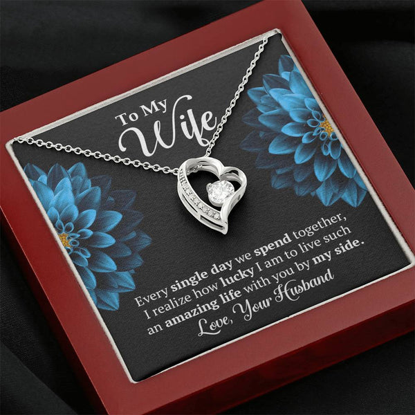 To My Wife - Forever Love Necklace with On Demand Message Card