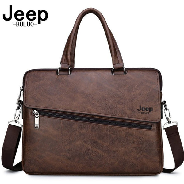 JEEP BULUO  Men's Briefcase Office Business Tote Bag